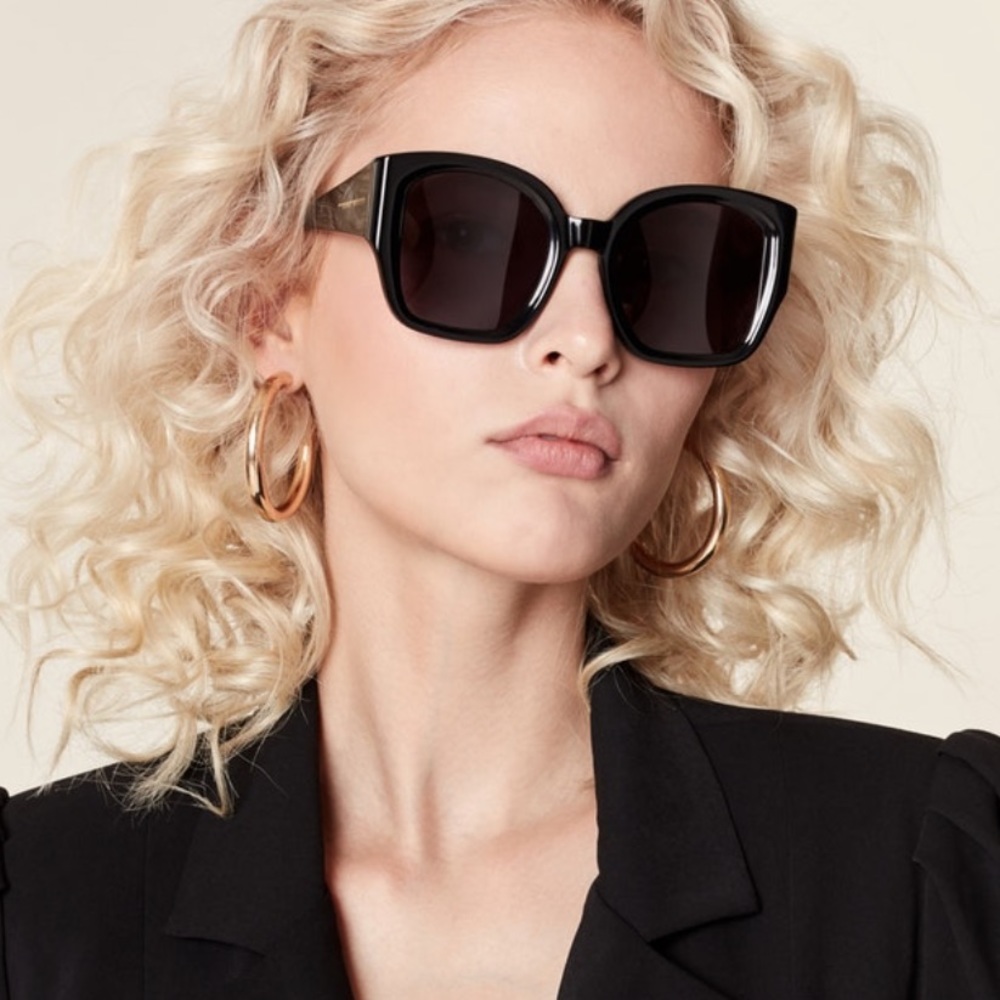 Karen Walker Check Mate Black & Smoke Sunglasses